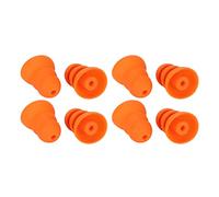 Akozon 8pcs Silicone Eartips for Sound Isolation - Replacement Earplugs for Fit for Se846, Se535, Se215, and 2.0-3.5mm Earbuds - Comfortable Orange Earbud Tips