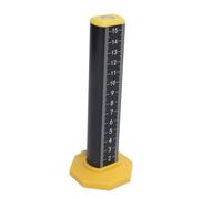 Akozon Accurate Dual Sided Equal Height Ruler - Leveling Tool with Bubble Indicator for Precision Measurement in Woodworking, Flooring, and Tiling (Black Inverted)