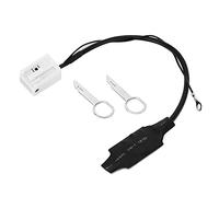 Akozon Adapter Radio Connector Car Stereo Accessory Fits Delta 6/7 Premium 6/7 RCD-200/300/500 for Music Navigation Phone Control on Steering Wheel Black ABS Material