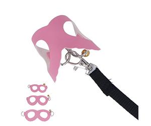 Akozon Adjustable Harness with Bell for Sugar Gliders and Hamsters, Cozy Vest with Leash for Outdoor Adventures - Safe and Comfortable Pet Gear (Pink)