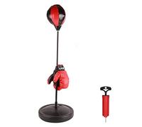 Akozon Adjustable Height Kids Boxing Set - Punching Ball Bag Speed Boxing Sports Set with Gloves, Suitable for Physical Fitness, Willpower Development & Fun Fighting Game