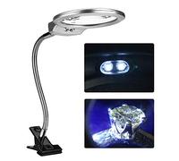 Akozon Adjustable Led Desk Clamp/Holder Clamp Magnifier Flexible Magnifying Glass for Jewelry Watch Repair