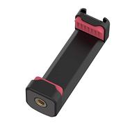 Akozon Adjustable Vlog Smartphone Clamp/Holder with Cold Shoe for Live Streaming Compatible with 55 90mm Width Smartphones, 1/4 Inch Screw Mount for Tripod, Microphone for LED Light