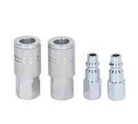 Akozon Air Coupler Plug Kit with 3/8in NPT Quick Connect Fittings for Air Compressors - High Hose Connectors and Accessories
