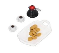 Akozon Akozon 1:12 Dollhouse Coffee Set - Realistic Miniature Food & Drinks for Dollhouses, Exquisite Resin Details, Ideal for Kids’ Playtime or Accessories