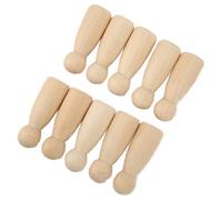 Akozon Akozon 10 Pcs Wooden Peg Dolls 75Mm 3 0In Safe Burr Diy Accessories For Creative Decoration Girls For Home (75MM girl)