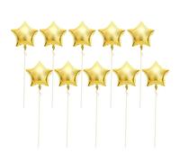 Akozon Akozon 10Pcs 10 Colorful Aluminum Foil Balloons For Parties Vibrant Wedding Birthday Decorations (Gold)