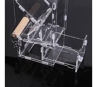 Akozon Akozon 1Pc Transparent Acrylic Bird Feeder - Easy Self-Serve Dispenser for Pet Birds - Ideal for Tiger Finches, Mannikin, and Pearl Birds