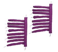 Akozon Akozon 2pcs Heatless Hair Roller Curler Set - Curling Rod Headband for Effortless Hair Styling, No Heat Damage, Suitable for All Types (Purple)