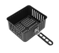Akozon Akozon 6L Less Steel Fryer Basket with Anti Stick Coating Dishwasher Safe, Square Design, Detachable Handle