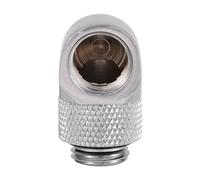 Akozon Akozon 90 G1/4 Thread PC Water Cooling Elbow Connector - Dual Touch Barb Fitting for Soft & Hard Tubes - Stylish Black Finish (Silver)
