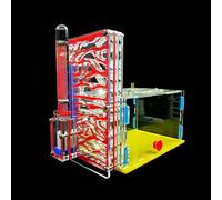 Akozon Akozon Acrylic Observation for Enthusiasts - Innovative T-Design Feeding Area for, Ideal for Home or Classroom Use (Red)