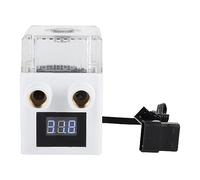 Akozon Akozon Advanced Ceramic Bearing Three-Phase Cooling Pump with Real-Time Temperature Display for PC Water Cooling - High Efficiency and Enhanced Performance (White + temperature display)