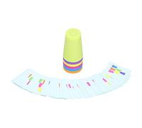 Akozon Akozon Colorful Stacking Cups Game Set with Picture Cards - Early Educational Toys for Babies and Toddlers, Interactive Parent-Child Activity (Single-player match cup stack)