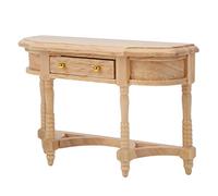 Akozon Akozon Miniature Wooden Desk Log Half Round Table for Dollhouse Furniture 1:12 Scale - Cute Accessories for Kids' Dollhouses