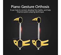 Akozon Akozon Piano Hand Gesture Orthoses for Beginners - Adjustable Finger Straightener Wrist Brace Gesture Corrector Tool for Improved Technique