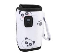 Akozon Akozon Portable USB Bottle Warmer Sleeve Adjustable 21 Level Temperature Control Milk Heat Keeper for Family and Travel Panda Design