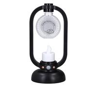 Akozon Akozon Premium 50ml Essential Oil Diffuser Motion Sensing USB Humidifier with Retro Candlelight Design Ultra Cool Mist Aromatherapy Diffuser for Bedroom and Office (Black)