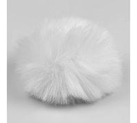 Akozon Akozon Premium Clamp/Holder-on Lavalier Phone Furry Windshield Muff - for M1 & Various Lapel Mics for Enhanced o Clarity (White)