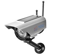 Akozon Akozon Solar-Powered LED Dummy Security Camera - Outdoor Surveillance System with Blinking LED for Home & Business Protection