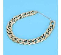 Akozon Akozon Stylish Plastic Dog Choke Chain Collar for French Bulldogs - Adjustable Gold/Silver Choker for All Breeds (Gold)