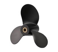 Akozon Aluminum Alloy Outboard Propeller, 7-1/2x6 Inch 3 Blade 10 Spline Right Hand Rotation, High Strength Coating Replacement for Suzuki 2.5HP Outboard Motor Part 58110 97JA0 019
