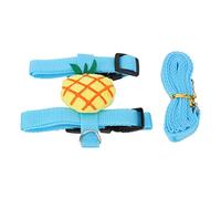 Akozon Ananas Design Harness Leash H Shaped Traction Rope Set Chinchilla Small Pets - Pet Supplies/Small Animals/Collars, Harnesses & Leashes/Harnesses (S)