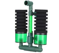 Akozon Aquarium Bio Double Sponge Cleaner Filter Fish Tank Submersible Foam Filter Professional Accessories for Use (QS-100A S size with filter box)