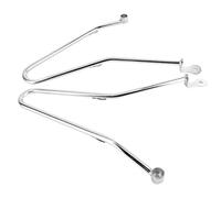 Akozon Aukson Left & Right Motorcycle Saddlebags Bar Mount Brackets Support for Motorcycle Fit for Bonneville T100/Thruxton 900(Silver)