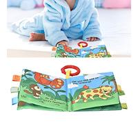 Akozon Baby Soft Cloth Rattle Book - Lion - Infant E Onal Story Book Early Learning Development Toy for Babies 6 Months and Older (Type 3)