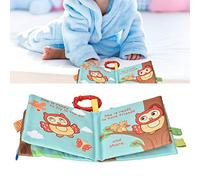 Akozon Baby Soft Cloth Rattle Book - Lion - Infant E Onal Story Book Early Learning Development Toy for Babies 6 Months and Older (Type 2)