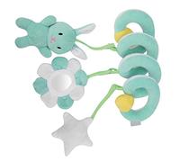 Akozon Baby Stroller Hanging Toy - Infant Spiral Activity Rattle Plush Toy for Newborns - Soft Animal Plush Design for Cribs, Strollers, and Cars (Green)