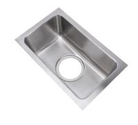 Akozon Bar Sink 13.39x8.27x5.31 in Single Bowl Stainless Steel Kitchen Sink with Basket Strainer for Cars Ships RVs Yachts