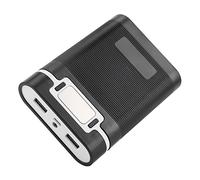 Akozon Battery Outer Box/Cover for Batteries - Portable Power Bank with Dual USB & LED Function (Black)