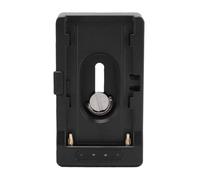 Akozon Battery Plate for NP F970 F750 F550 USB C Battery Adapter Plate Aluminum Alloy with LED Power Display 1 4 Inch Cold Shoe Mount for Camera Monitor Photography