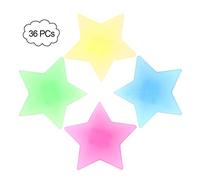 Akozon Bike Spoke Beads, Bike Wheel Spoke Bead Clips Hearts Bicycle Spokey Decoration 36PCS Star Beads Children Plastic (36PCS-Pentagon)