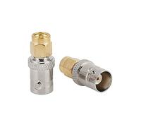 Akozon BNC to SMA Adapter, 2pcs Male Type RF Connector BNC Female to SMA Coaxial Adapter Test Converter