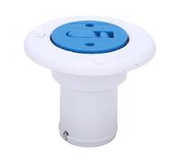 Akozon Boat Deck Filler 40mm Water Filler Cap with Chain Excellent Sealing High Strength POM Plastic White for Yacht and RV Marine Water Inlet