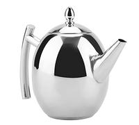 Akozon Bollitore per teiera in Acciaio INOX with filtro Grande Capacity, 1 L / 1.5 L (1500 ml) Tea Pot et bar theiere Infuser 1.5 l Brown Betty teapot pots with Large Warmer Stove Tea + Pot 1