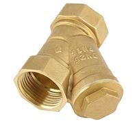 Akozon Brass Strainer, 1inch BSP Female Thread Y Shaped Strainer Brass Strainer Filter Valve Connector for Water Oil Separation
