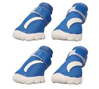 Akozon Breathable Dog Mesh Boots Soft Breathable Puppy Shoes Slip and Closure Walking Climbing - Pet Shoes Large Medium Small Dogs, Blue (Type 4)