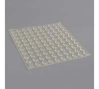 Akozon Bumper Sticker, 100Pcs Self-Adhesive Silicone Feet Semicircle Bumpers Door Furniture Pad 8x2.5mm, Door Buffer Rubber FEET Pads Self Adhesive Bumper Feet