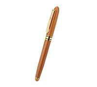 Akozon Calligraphy Art Fountain Pen, Bamboo plywood Calligraphy Pen 1pc Broad Stub Chisel-pointed Nib Writing Gothic Arabic Italic (written2.5mm)