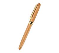 Akozon Calligraphy Art Fountain Pen, Bamboo plywood Calligraphy Pen 1pc Broad Stub Chisel-pointed Nib Writing Gothic Arabic Italic (written2.9mm)