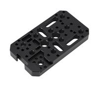 Akozon Camera Cheese Plate Aluminum Multipurpose Switching Plate with 1/4 3/8 Inch Threads Cold Shoe Mount