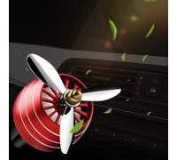 Akozon Car Air Freshener Vent Perfume Propeller LED Light Fan Fragrance Diffuser Stylish Decoration