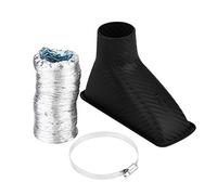 Akozon Car Air Intake Turbo, Universal Car Modified Front Bumper Air Intake Turbo Turbine Intake Pipe Hopper Kit (Square)