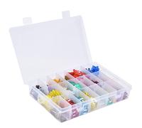 Akozon Car Assortment Set, 2A-40A, 300 Pieces | Quick blowing design, various types, aluminium alloy material, easy to use, compact storage