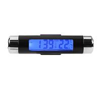 Car Clock Thermometer, Akozon Multi-Functional Auto Electronic Time Clock Monitor Digital LCD Backlight Display
