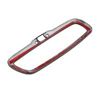 Akozon Car Interior Rearview Mirror Frame Cover Trim ABS Lightweight Anti-rust Colorfast Durable for Stelvio Giulia